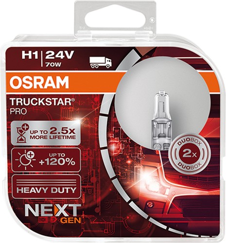 24v 70w osram truckstar - 2x, h1